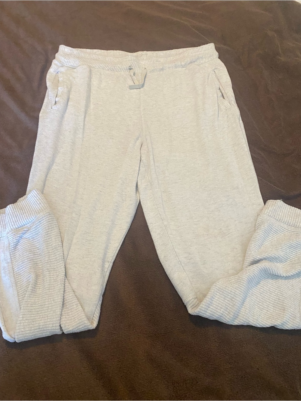 Womens Cream Cozy Jogger Pants